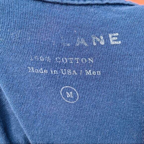 Everlane basic blue cotton short sleeve T-shirt Medium solid - Picture 4 of 4